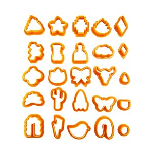 Bothyi - 25 Piezas De Aretes Cortadores De Arcilla Polimérica, Joyería Hecha A Mano, Herramientas De Arcilla Naranja