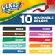 thumbnail image 3 of Juego de rotuladores Crayola Clicks con punta retráctil (10 unidades), lavable, 3 of 7