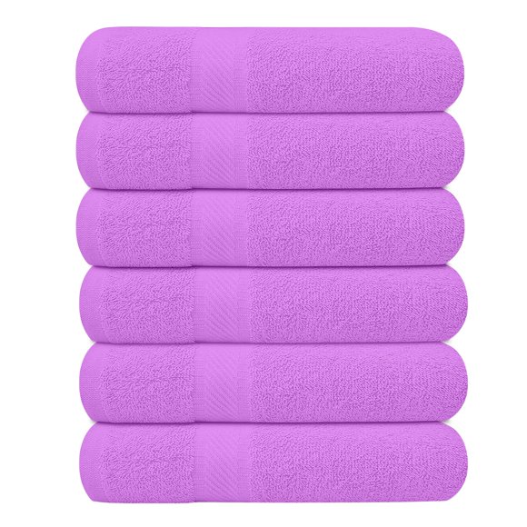 Juego de 6 toallas KAHAF COLLECTION 69 × 137 cm color lila claro