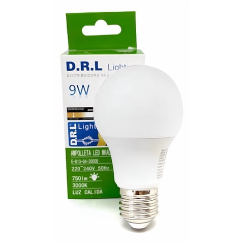 Ampolleta Led Drl 9W 750Lm 220V Luz Cálida O Blanca Fría Sec