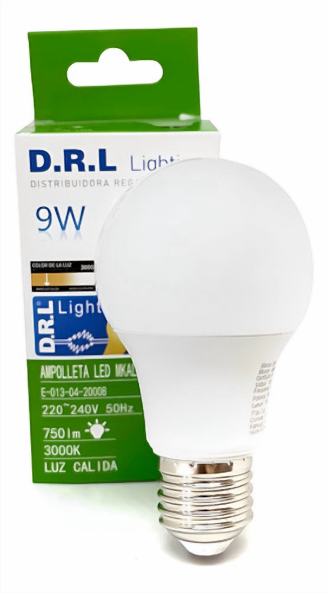 Ampolleta Led Drl 9W 750Lm 220V Luz Cálida O Blanca Fría Sec