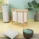 thumbnail image 2 of Cesta Ropa Sucia Bambú Doble Beige, 2 of 8