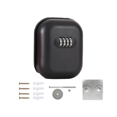 Magideal - Caja De Seguridad Con Cerradura Para Llaves, Resistente A La Corrosión, Para Montar En La Pared, Con Combinación De Código De 4 Dígitos, Para Oficina, Negro