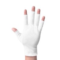 Guantes Hidratantes Ansmio 100% Algodón Sin Dedos Blancos