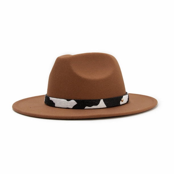 Sombrero Vaquero animal print marron Talla Única