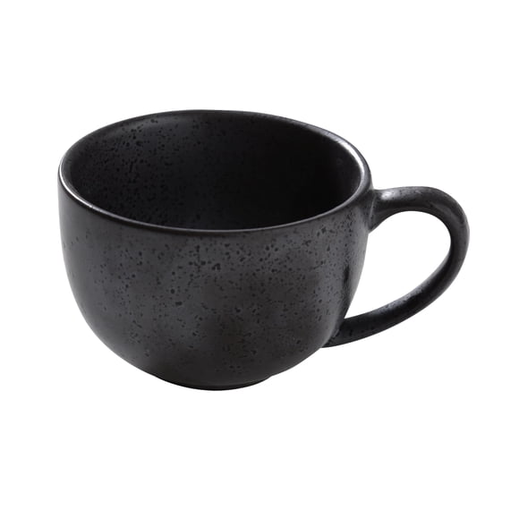 Vaso Yanco DB-001, esmalte mate de porcelana negra diamante, 200 ml, 36 unidades