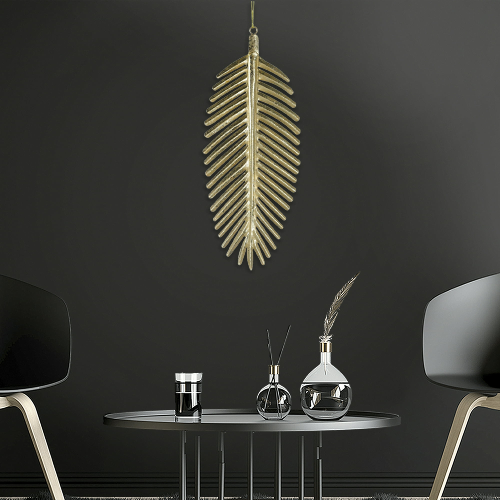 Mallorca - Placa Mural Decorativa Hoja Royal Gold Mediana