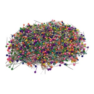 Magideal - 1000 Alfileres De Costura, Alfiler Recto, Alfileres De Vástago De Ramillete De 26 Mm De Largo, Alfileres De Acolchado Para Hacer Manualidades De Costu Vistoso
