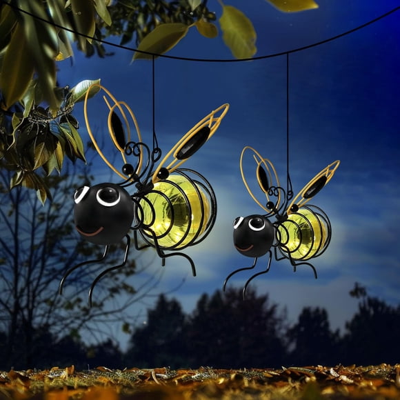 Luces Colgantes Solares de Abeja para Jardín EVOLUX Metal 16x12x6 cm