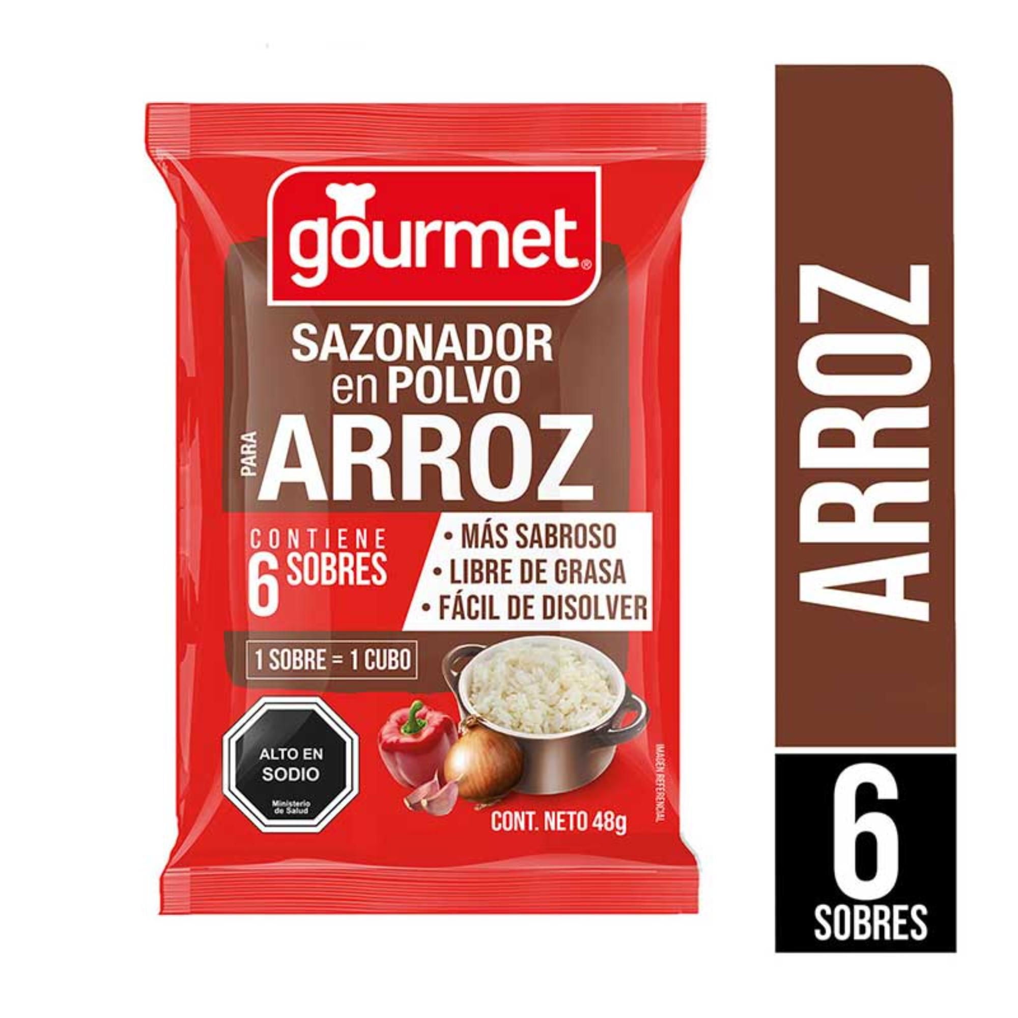 Sazonador En Polvo Para Arroz (6 Sobres) Bolsa 48 g Gourmet