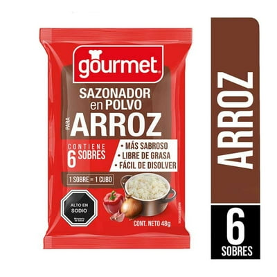 Sazonador En Polvo Para Arroz (6 Sobres) Bolsa 48 G Gourmet