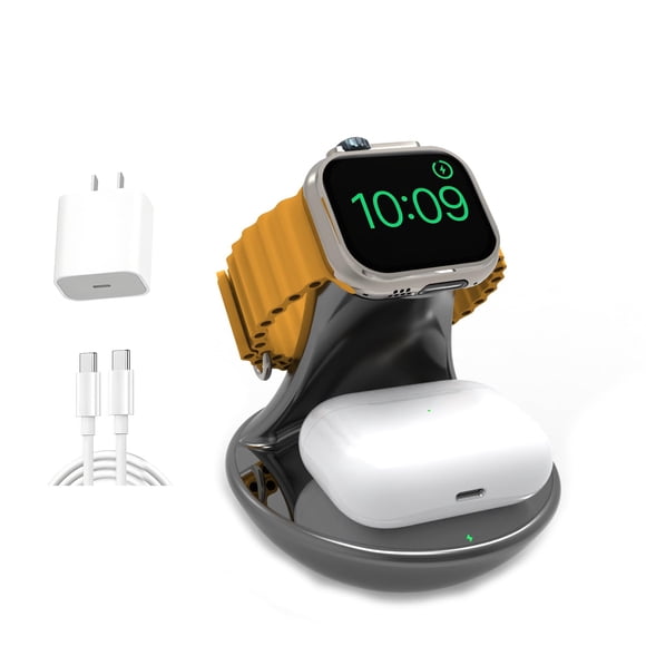 Cargador para Apple Watch ViiQien Base de Carga Rápida Magnética Gris