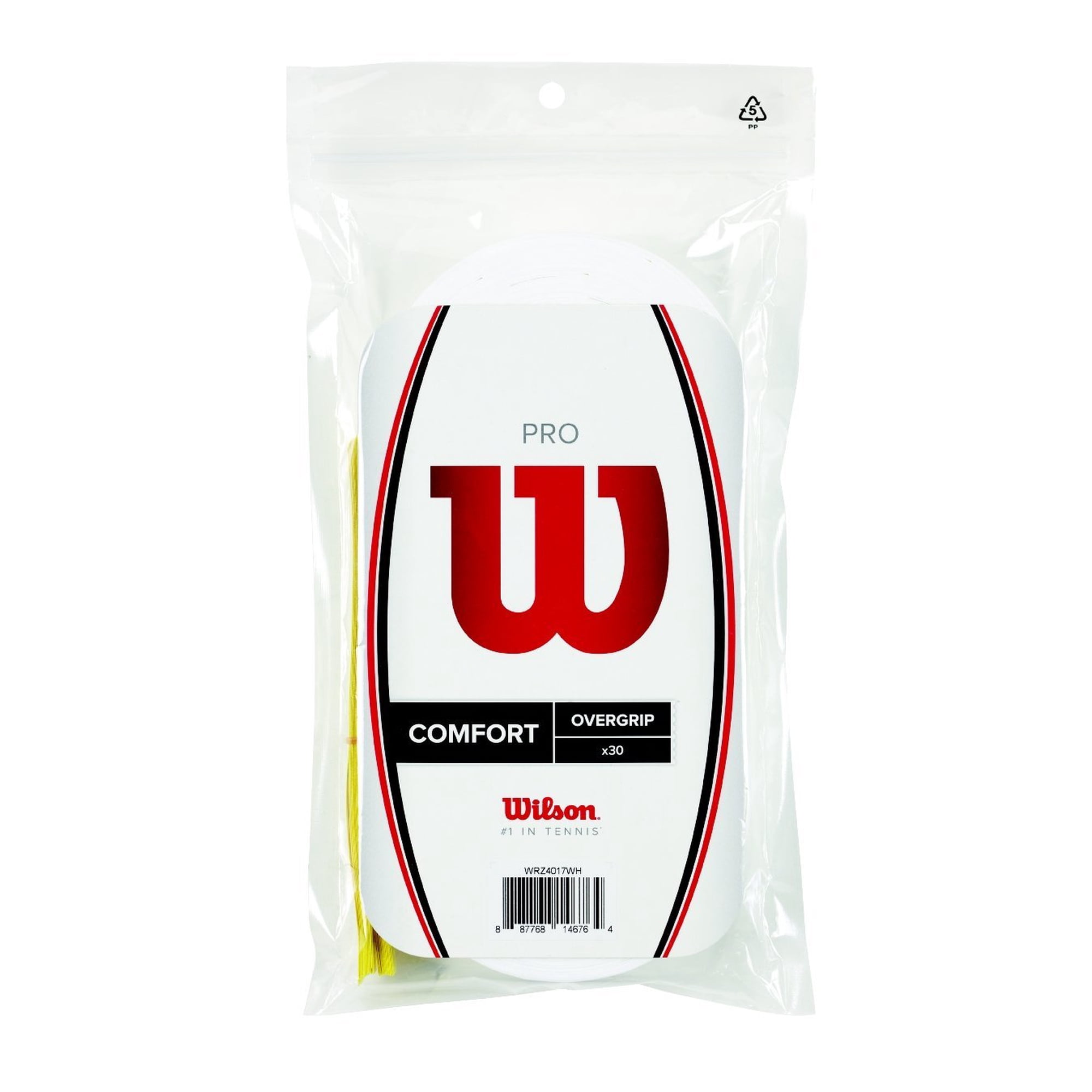 Overgrip Wilson Pro Comfort, Paquete De 30 Unidades, Color Blanco