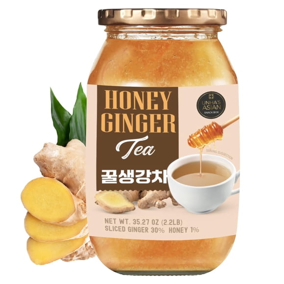 Té de jengibre UNHA'S ASIAN SNACK BOX 1 L con jengibre en rebanadas y miel