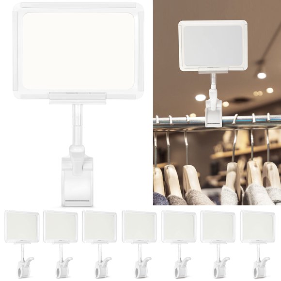 Soporte para Señal Mlici 15x23 cm Abrazadera Giratoria Paquete de 7 unidades Blanco