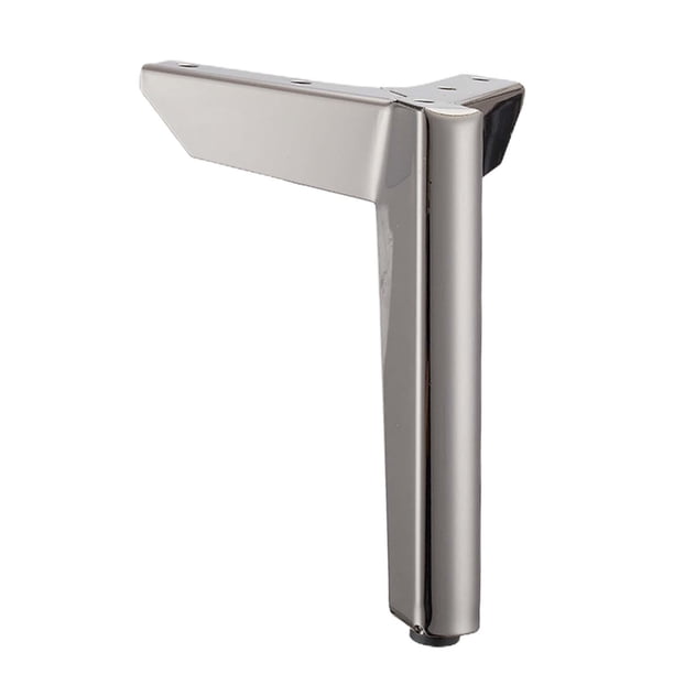 Patas para muebles de esquina, patas triangulares para muebles, repuesto de cama, elevador de muebles, patas de metal para muebles, patas para sofá, t Plata 10cm