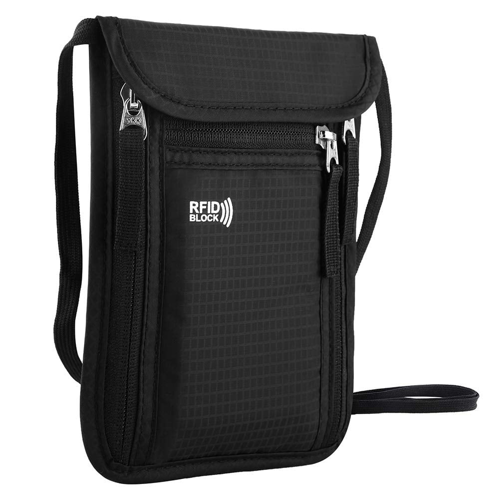 Keafols - Funda De Viaje Con Cuello, Cartera, Pasaporte Familiar, Bloqueo Rfid