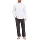 thumbnail image 2 of INSPIRE CHIC Camisetas Henley de Hombre Manga Larga con Botón y Bolsillo en el Pecho Camiseta Casual L Blanco, 2 of 6