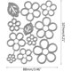 thumbnail image 3 of Matrices de corte de pétalos de flor plateadas Cauaoa para scrapbooking, 3 of 9