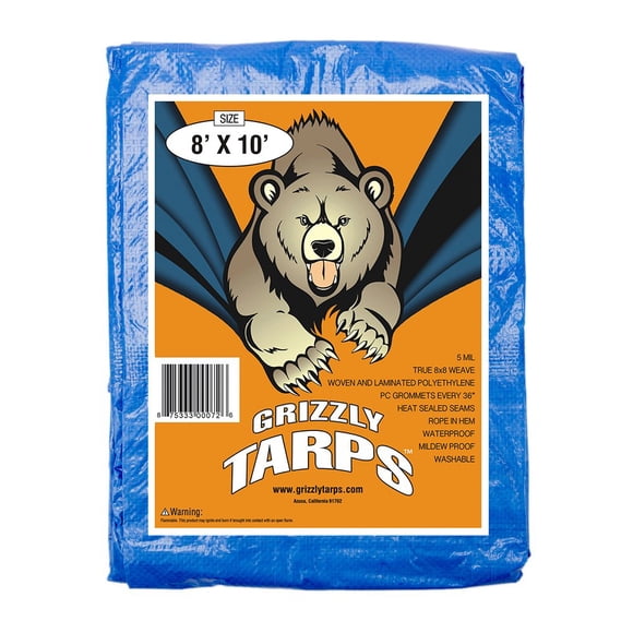 Lonas Tarp B-Air Grizzly, impermeables y resistentes, 2,4 x 3 m, color azul