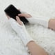 thumbnail image 4 of Guantes sin dedos de punto con cable elástico y acanalado para mujer, 4 of 5