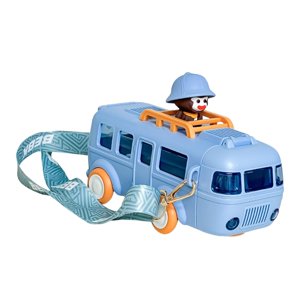 Ioensy - Botella De Agua Para Niños, Deportes, Viajes Pequeños, Botella De Agua Linda Para Niños Con Correa, Color Azul