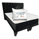 thumbnail image 1 of Cama 2 Plazas Lino Negro + Pack de Almohadas + Colchon con Respaldo y Bases divididas, 1 of 6