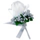 thumbnail image 5 of Estimulación Flor De Rosa Broche Pin De Ramillete De Boda Pin Blanco Y De Plata Gris, 5 of 5