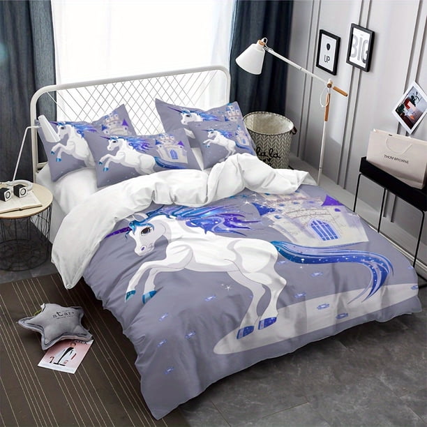 2/3-Pie-ce Quilt -Cover Be-dding Set Suit Di-gital Prin-ted Quilt C-over Lightw-eight D-ouble-Sid-ed Soft Micr-ofiber -Quilt Cover
