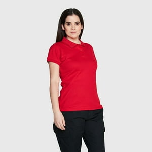 Jayson - Polera Mc Mujer Waffle Rojo Xs