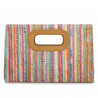 Bolso De Mano De Paja Kseymeir Con Asa Superior Para Mujer, Colorido