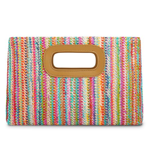 Bolso De Mano De Paja Kseymeir Con Asa Superior Para Mujer, Colorido