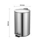 thumbnail image 4 of Basurero 3 L Acero Inoxidable Gris, 4 of 6