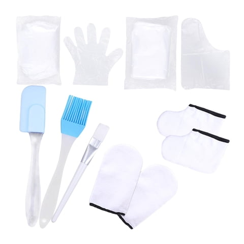 Ioensy - Guantes Para Derretir Cera De Parafina, Botines Gruesos Para Manos, Pies, Baño, Guantes Blancos
