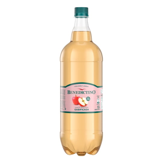 Agua Saborizada Benedictino Gasificada Manzana