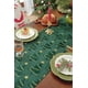 thumbnail image 3 of Xiao Hua Camino de mesa navideño, 35 x 180 cm, verde, para mesa de comedor, ideal para fiestas, bordado, 1 pieza, decorativo, para comedor navideño, duradero, estilo B., 3 of 3
