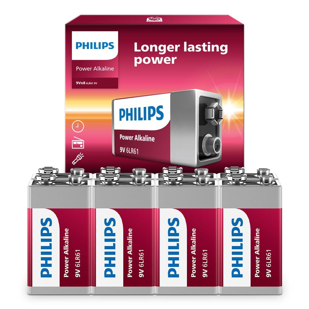 Batería Alcalina Philips De 9 V Para Detector De Humo (paquete De 8)
