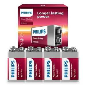 Batería Alcalina Philips De 9 V Para Detector De Humo (Paquete De 8)