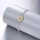 thumbnail image 2 of Pulsera Brazalete Plata Fina 925 Flor De Girasol Y Corazones plateado Talla única, 2 of 6