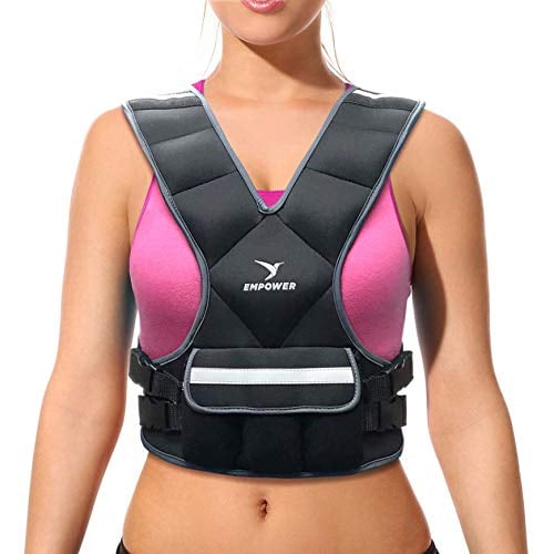Chaleco pesado Empower para mujer, ajustable de 4,5 a 5,5 a 6,5 a 7,5 kg