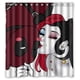 thumbnail image 1 of Cortina de ducha con diseño de Harley Quinn y Deadpool con ganchos (66 x 72 pulgadas), 1 of 3