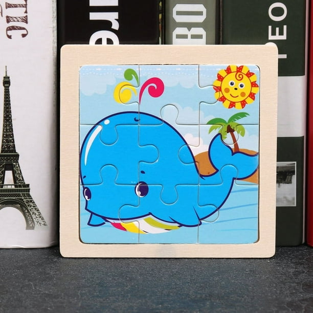 11*11cm/4.33*4.33in 1pcs Wooden Jigsaw Puzzles, Children's Animal Puzzles Educational Early Education Cartoon Plane Jigsaw Puzzle Toys, For Children Kids