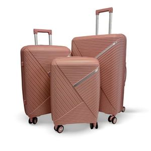 Home&Design - Set De 3 Maletas Rígidas Color Rosado | Rosado