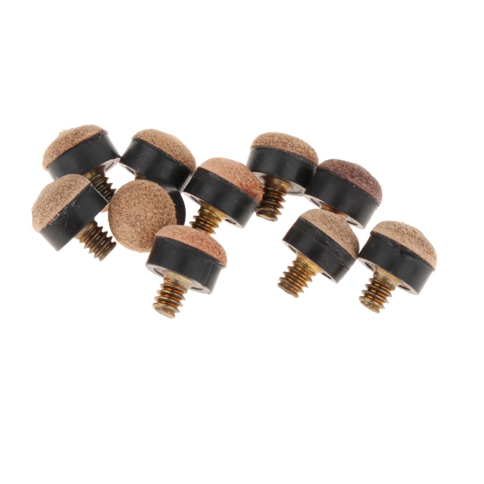 Ioensy - 10 Piezas Tornillo De Punta De Taco De Billar En Reparación De Puntas De Taco De Billar Duraderas 11Mm