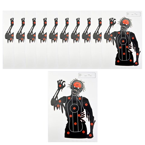 Magideal - 10 Hojas De Objetivos De De Papel, Gran Rango De Tiro, Objetivos Divertidos Para De Tiro, Tiro Con , Suministros De Práctica De Tiro Zombi