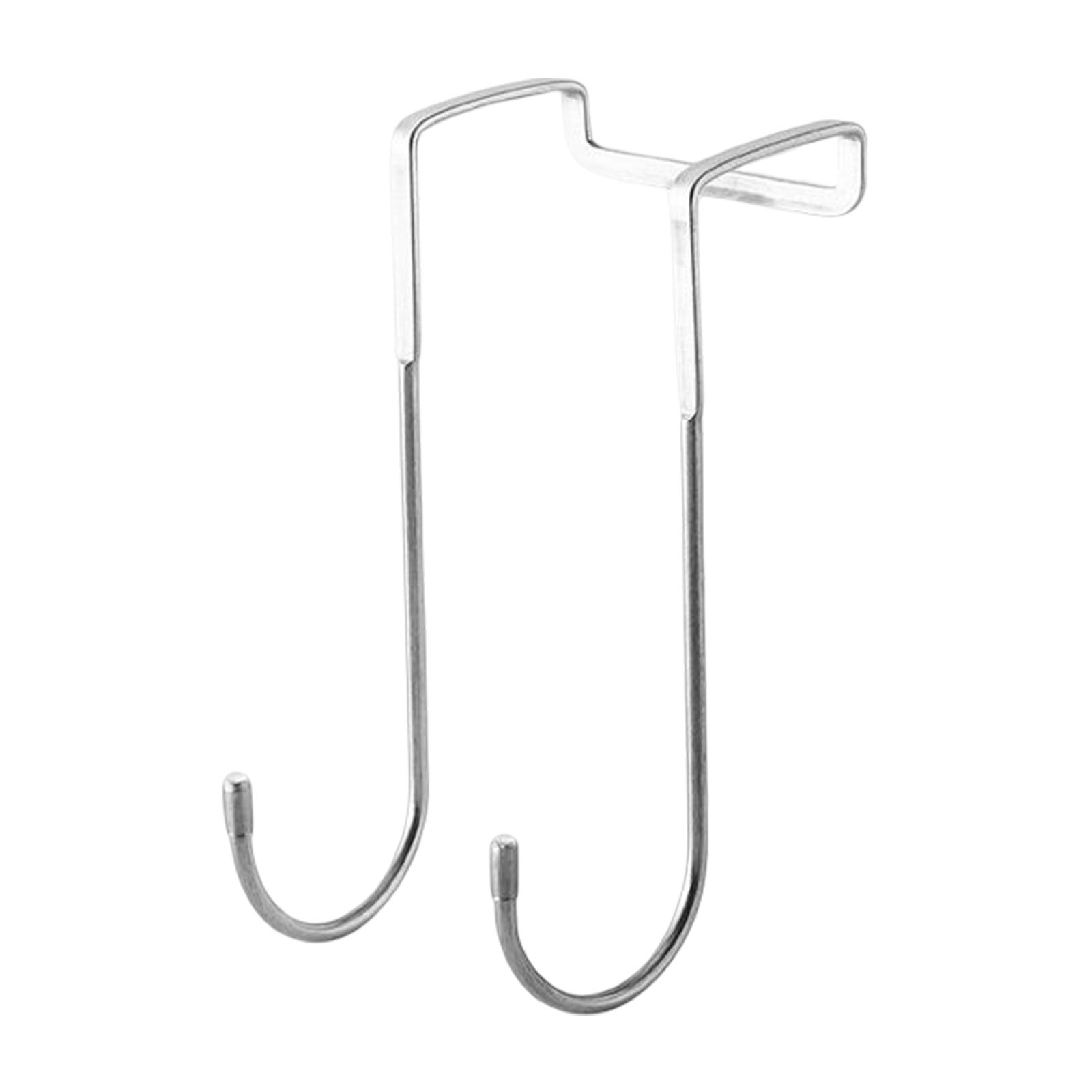 Magideal - Gancho De Puerta Multifuncional, Gancho Para Toalla, Organizador Colgante, Puerta De Armario, Dormitorio, Gancho Para Puerta De Ducha De Baño De Acero Largo