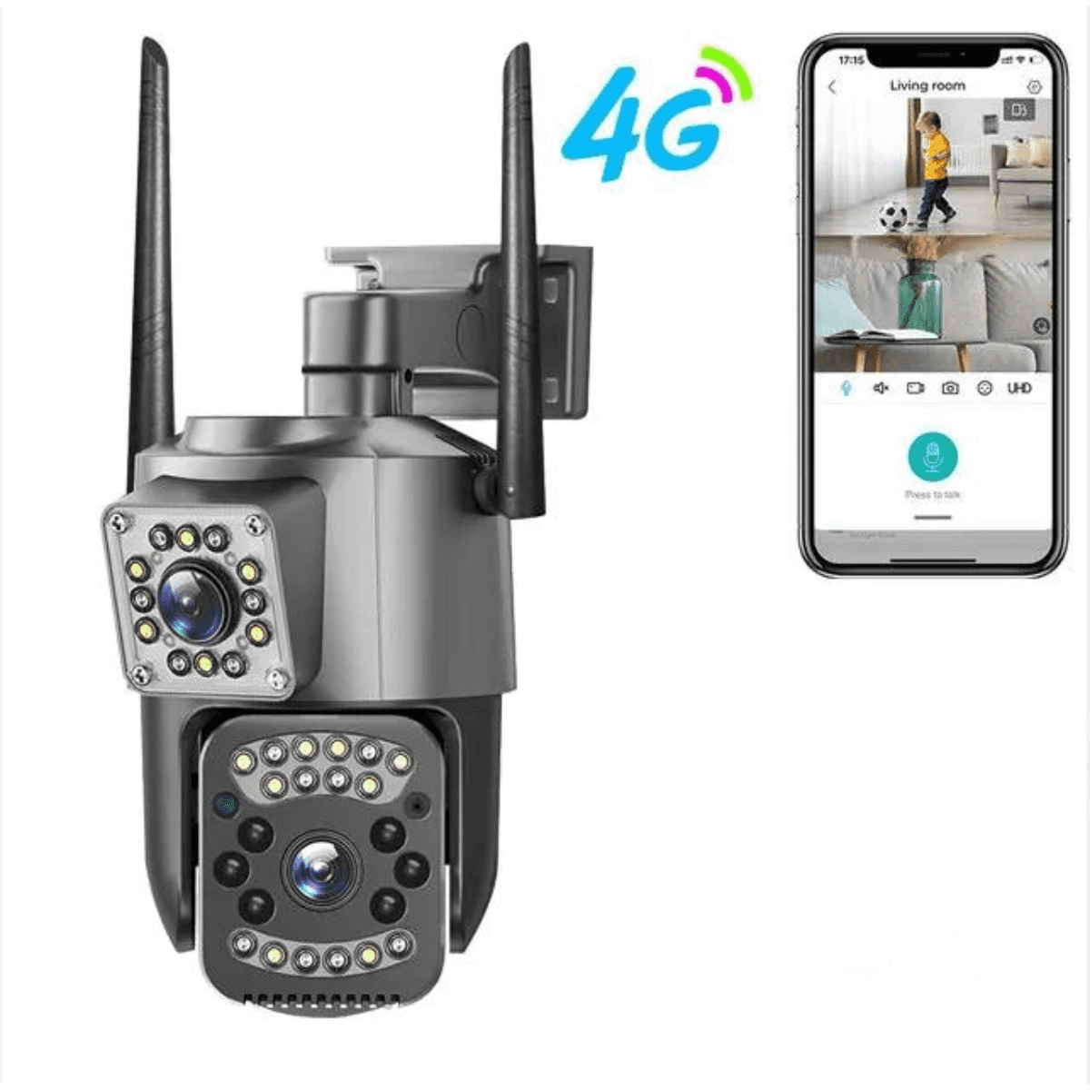 Genérica - Camara De Seguridad Hogar Dual Conexión Chip Celular 4g