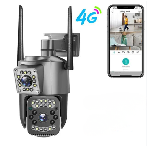 Genérica - Camara De Seguridad Hogar Dual Conexión Chip Celular 4G