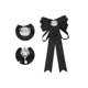 thumbnail image 3 of INSPIRE CHIC Corbata de cuello pre-anudada para el regreso a clases de mujeres, cinta elegante con moño, broches de lazo, negro, talla única, 3 of 5