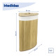 thumbnail image 2 of Cesta canasto esquinero de bambú funda de lino lavable Beiti, 2 of 3